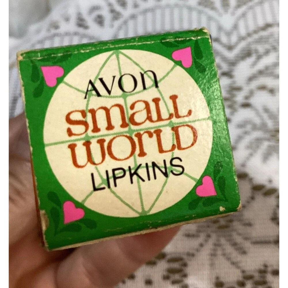 Vintage Avon Small World Lipkins French Mint Lip Pomade NOS Original Box USA